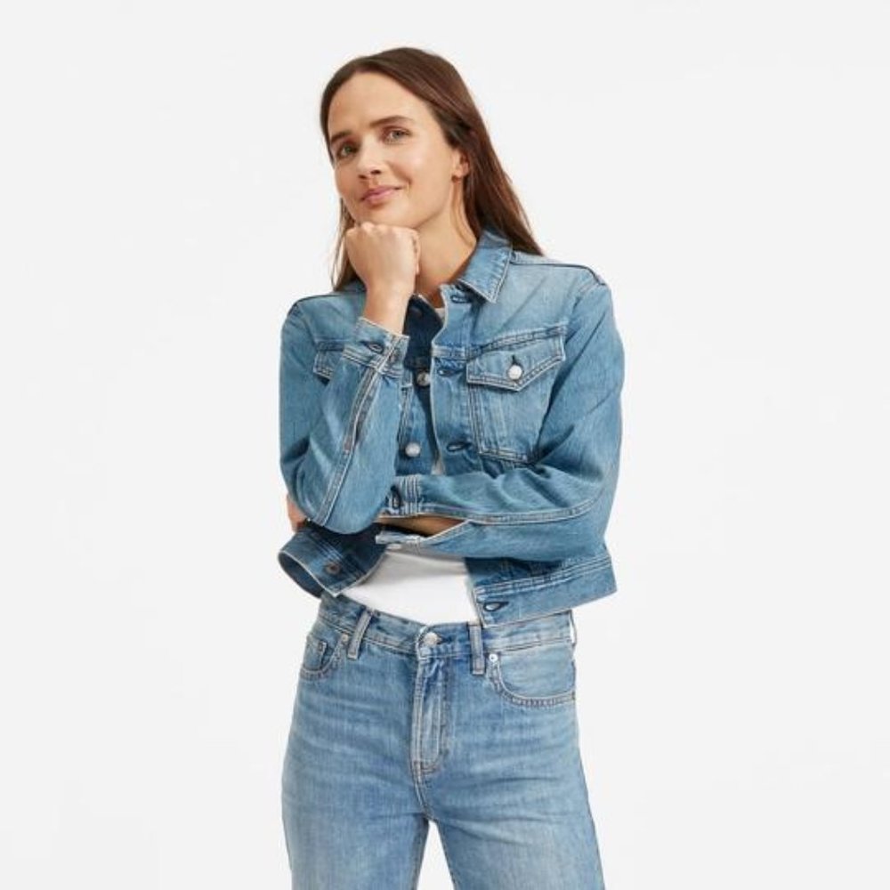Everlane Cropped Denim Jacket